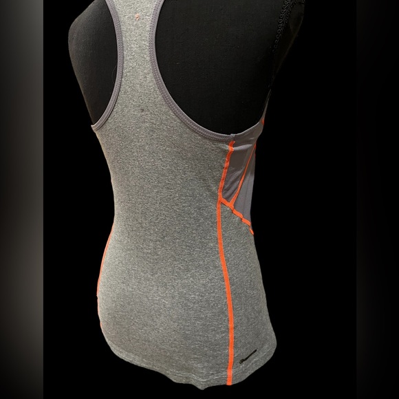 The North Face Womens Tank Small Gray Orange Racerback Flash Dry Workout Top - Picture 8 of 10
